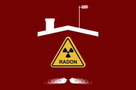 Illustration sur le risque d'accumulation du gaz radon dans une maison